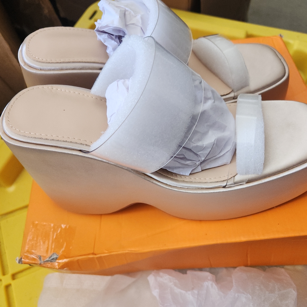 Clear Slip On Wedges